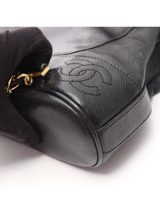 Chanel Backpack Triple CC Logo Black Caviar Leather Coco main image 11